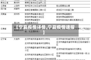【宁夏疫情详情,宁夏疫情速报】