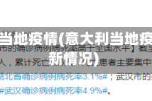 意大利当地疫情(意大利当地疫情最新情况)
