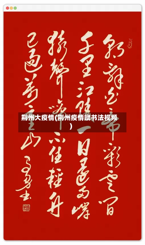 荆州大疫情(荆州疫情赋书法视频)-第1张图片