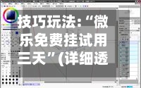 技巧玩法:“微乐免费挂试用三天	”(详细透视教程)-第3张图片