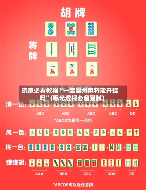 玩家必看教程“一起温州麻将能开挂吗”(曝光透视必备猫腻)-第2张图片