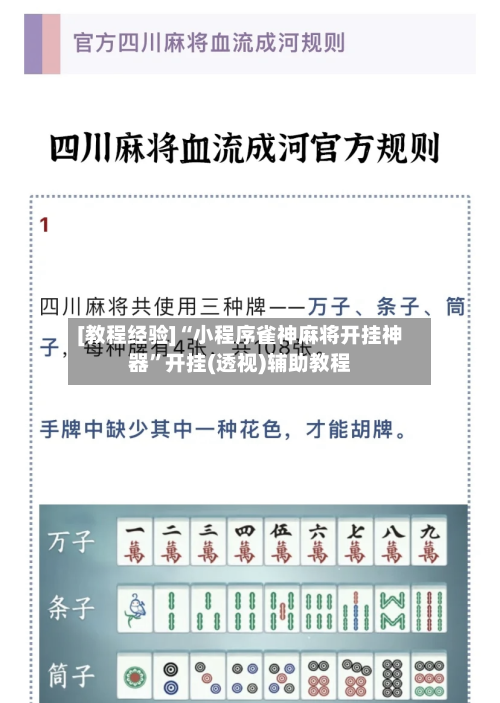[教程经验]“小程序雀神麻将开挂神器”开挂(透视)辅助教程-第3张图片