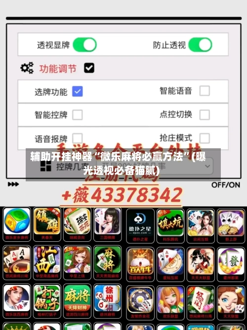 辅助开挂神器“微乐麻将必赢方法	”(曝光透视必备猫腻)-第1张图片